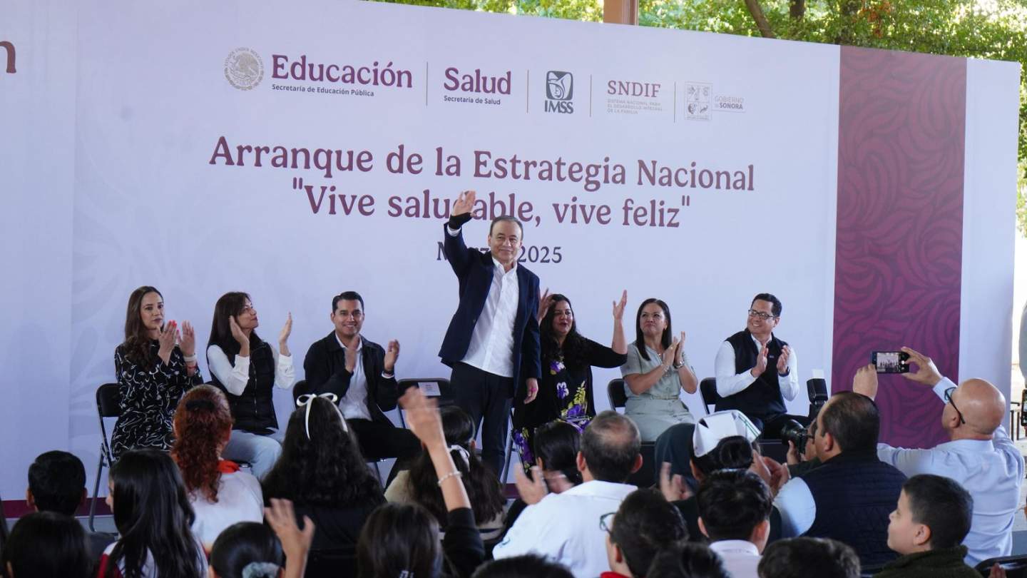 Gobernador Durazo arranca en escuelas de Sonora la Estrategia Nacional de Vida Saludable