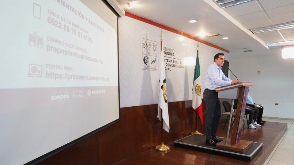 Presenta Gobierno de Sonora convocatoria de ingreso a preparatorias públicas: Froylán Gámez