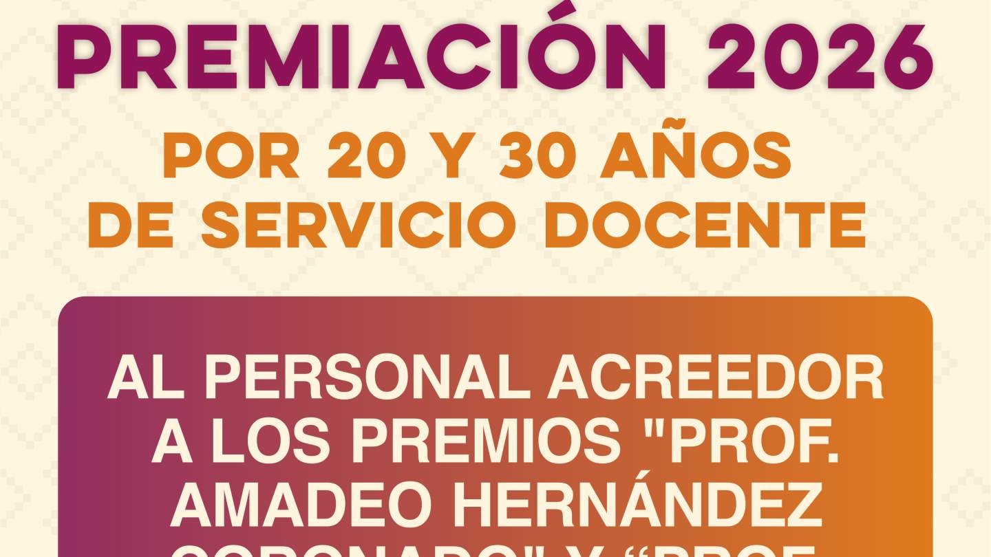 Premiación 2026, por 20 y 30 Años de Servicio Docente