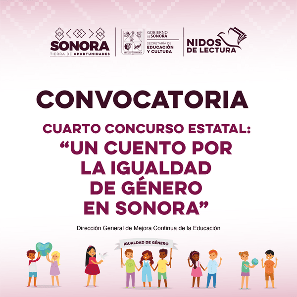 Convocatoria un cuento por la igualdad de gérno en sonora