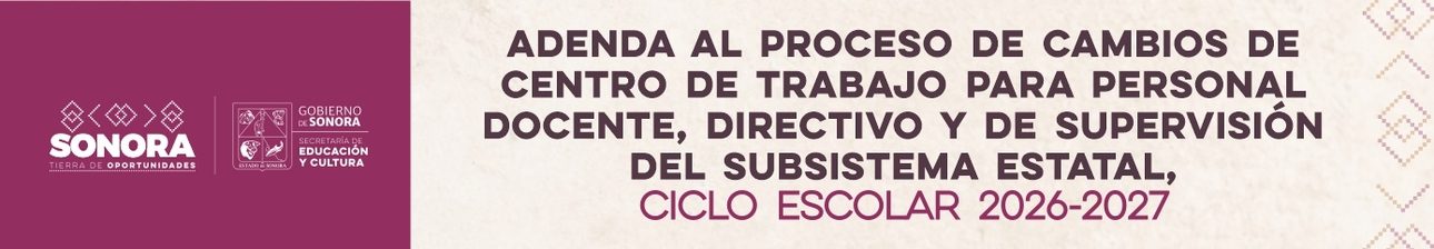 Proceso de cambios de CT para personal docente, directivo y supervisión del subsistema estatal